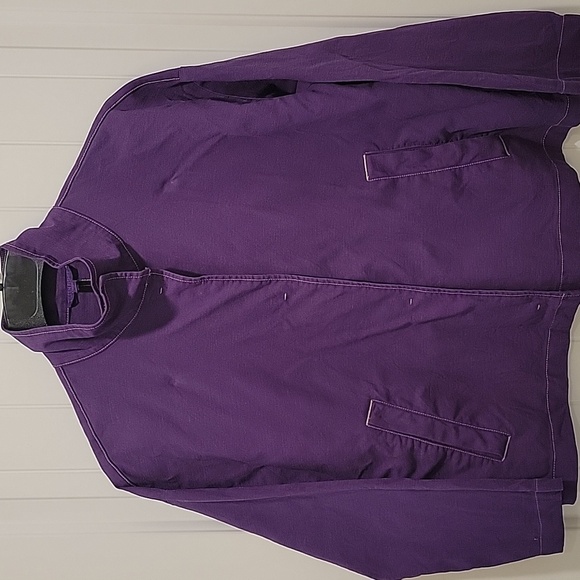 Eileen Fisher Purple Organic Cotton Hemp Boho Jacket Size Medium - Picture 13 of 13